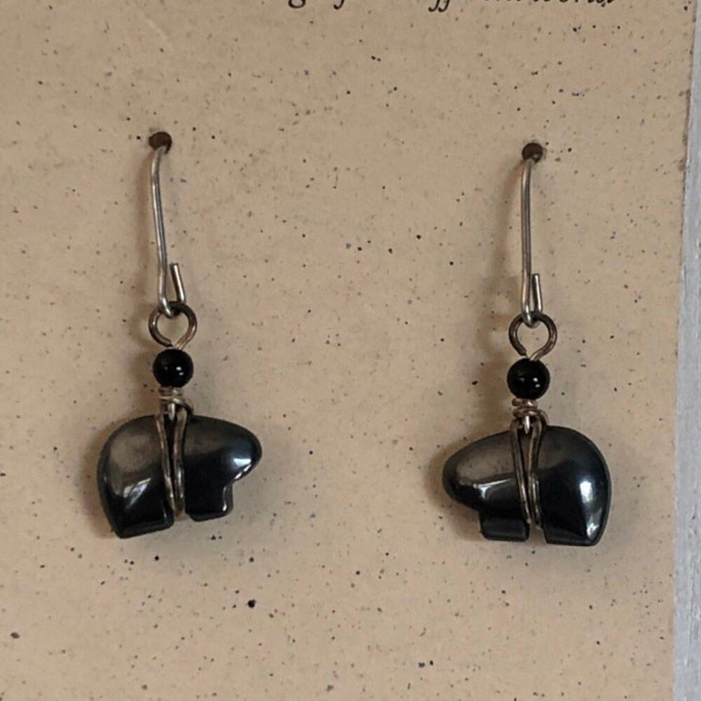 Trisha Waldron Bear Dangle Earrings NOC